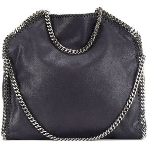 Borse In Pelle Black Metallic Leather Bag